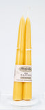 8 Inch Gold Beeswax Tapers