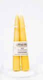 6 Inch Gold Beeswax Gold Tapers