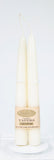 6 Inch Ivory Beeswax Gold Tapers