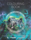 Nyle Miigizi Johnston colouring book with a deer illustration on the cover.