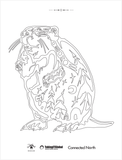 Beaver colouring sheet from Our First Family: Colouring Book.