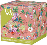 V & A Enamel Pot box with Peach William Killburn print