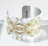 Bronze Marble Wide Cuff Bracelet