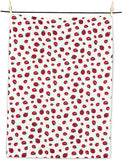 Ladybugs tea towel hanging