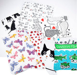 Group shot of assorted Animal tea towels