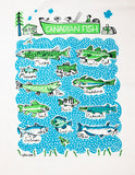 "Canadian Fish Tote Bag" illustration by Julia Gash