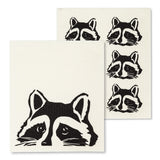 Peeking Raccoon Swedish dishcloths