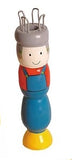 Grey hair knitting doll