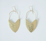 Mini Brass Tulip style earrings shown