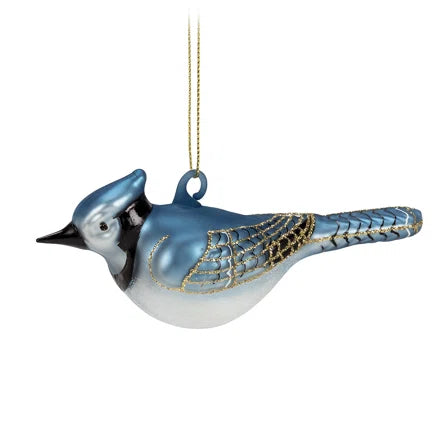 Glass Blue Jay Ornament shown