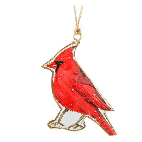 Standing Cardinal metal Ornament shown