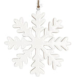 Glossy wooden Snowflake Ornament shown