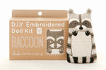 Embroidery kit of Raccoon.