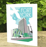 Note Card with picture of Fort York Library and CN Tower.