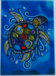 "Turtle - Mikinaak" magnet by artist Jessica Somers shown