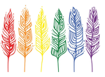 Pride Feathers magnet image shown