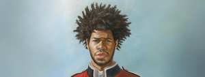 Portrait of a black man in a uniform.