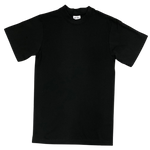 Black t-shirt on a white background