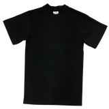 Black t-shirt on a white background