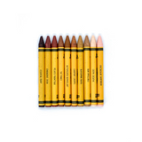 Row of skin tone crayons