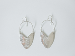 Mini Silver Tulip style earrings shown