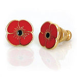 Poppy Enamel Stud Earrings