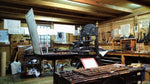 Mackenzie House 1845 Washington Flat-Bed printing press.