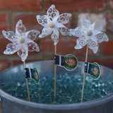 Group shot of three lace style windmills