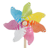 Windmill with multi-coloured star pattern