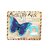 Blue and purple butterfly kite in package