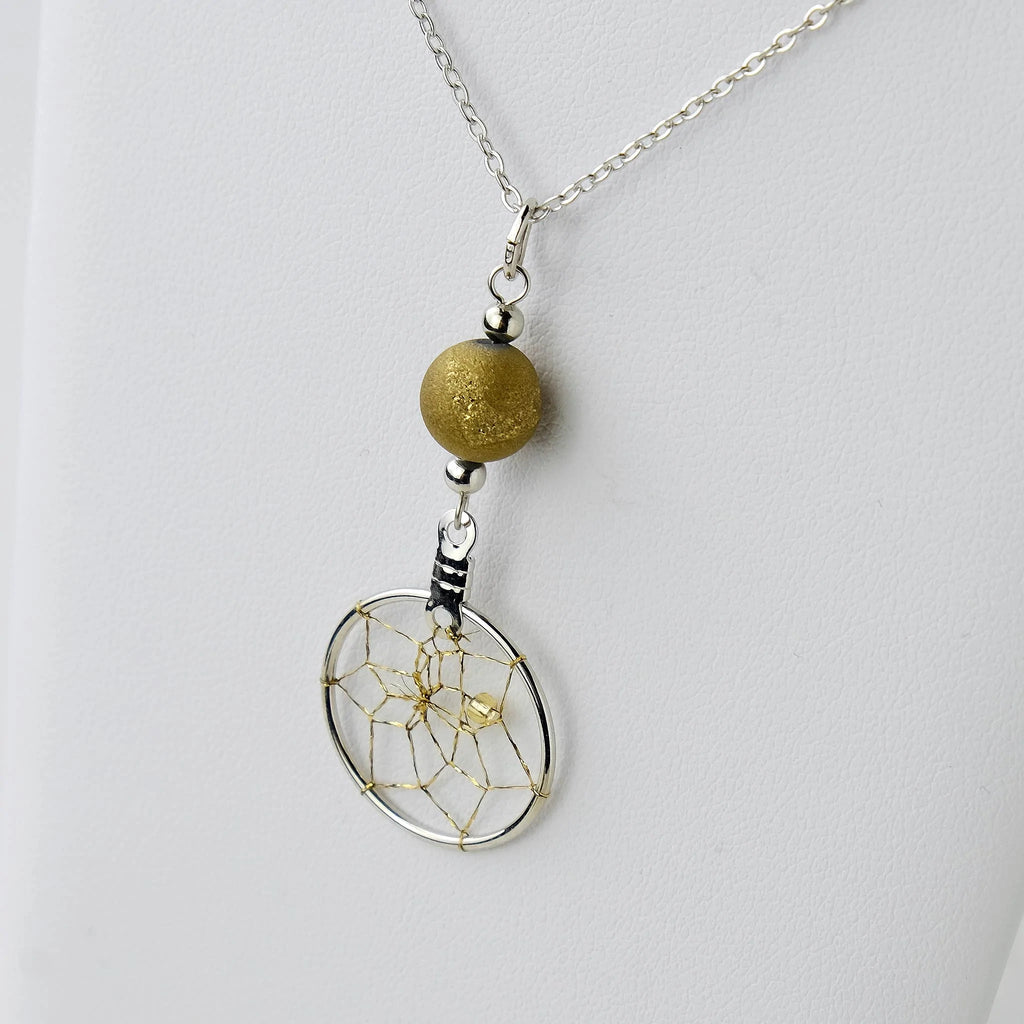 Dream catcher 2025 necklace gold