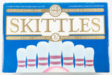 Close product shot of skittles box
