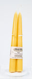 8 Inch Gold Beeswax Tapers 
