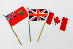 Group shot of miniature handheld flags