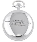 D-Day Spitfires pocket watch back with engraving