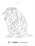 Beaver colouring sheet from Our First Family: Colouring Book. 