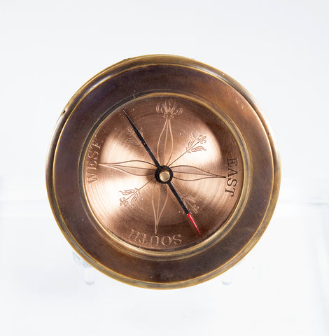 Top view of compass face
