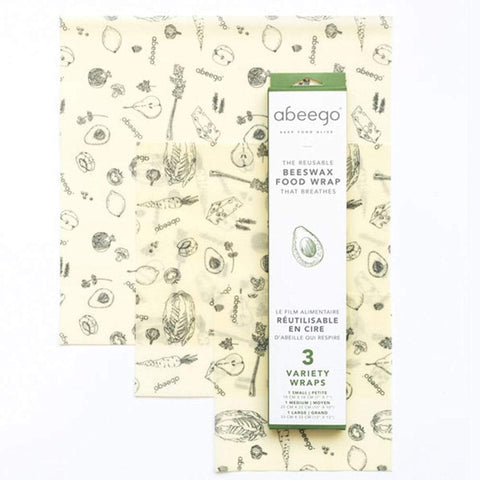 Close product shot of Beeswax Food Wrap with packaging