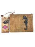 Coin purse with illustrated Sea Horse 