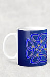 Blue mug with Celtic design