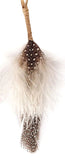 Close product shot of spotted turkey smudging feather
