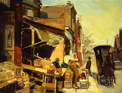 Painting of Kensington Market streetscape