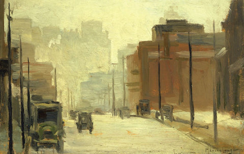 Streetscape with cars by Marion Long
