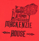 Close up of Mackenzie House image on red background
