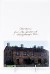 Back of card showing photograph of Montgomery's Inn and handwritten description of flower