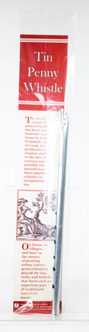 Tin penny whistle in package