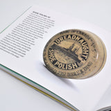 Book open to page about Shoe Polish 