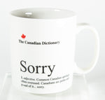 Mug with definition of Sorry 