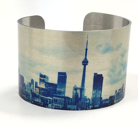 Toronto Skyline Wide Cuff Bracelet 