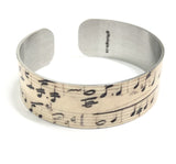 Sheet Music print Cuff Bracelet 